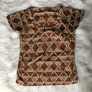 Geometric brown and white Old Navy Top